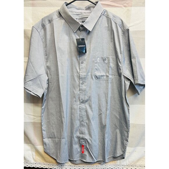 New Melaleuca Mens Short Sleeve Shirt 2XL Gray Button Up Front Pocket - Picture 1 of 8
